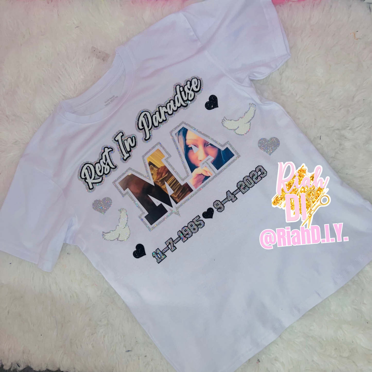 Descansa en el paraíso Camiseta con cara brillante/Peekaboo