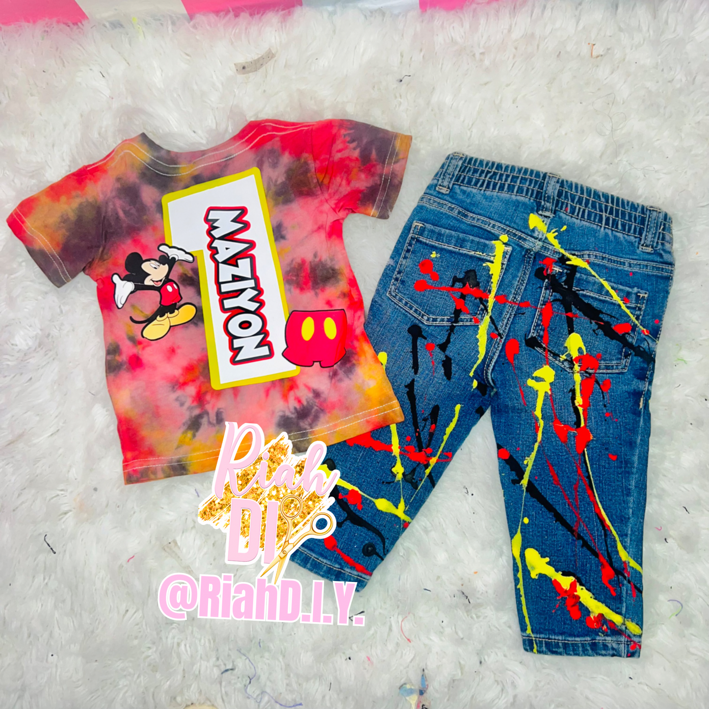 Conjunto de pantalón/short/falda de cumpleaños