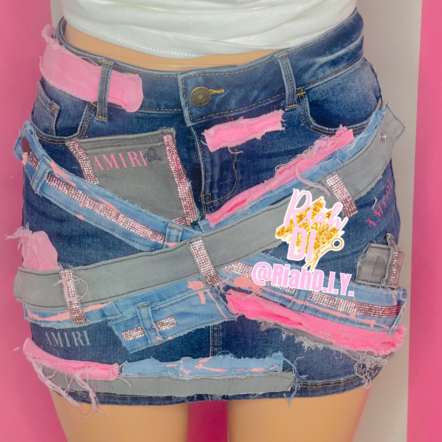 Conjunto de falda vaquera con camiseta