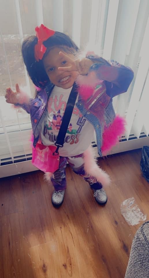 Conjunto de chaqueta y pantalón vaquero para niña