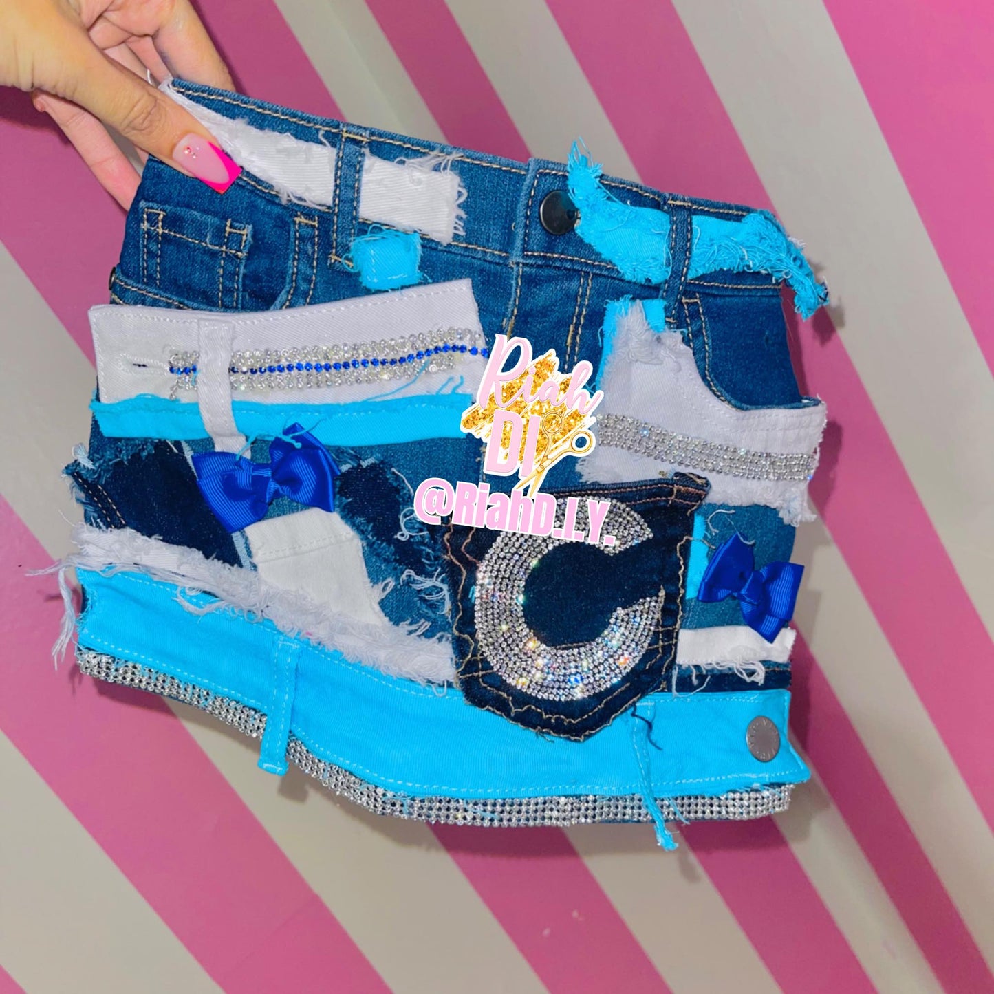 Conjunto de falda vaquera juvenil con camiseta 3D
