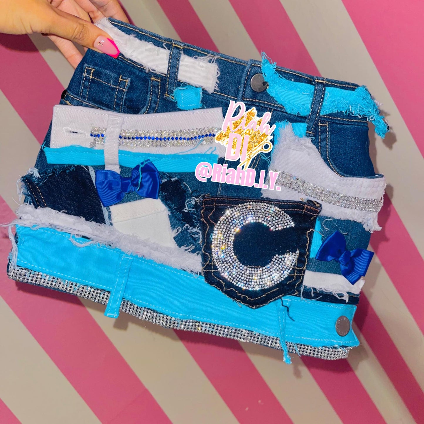 Conjunto de falda vaquera juvenil con camiseta 3D