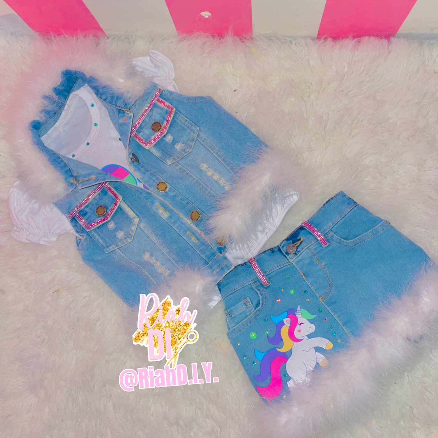 Conjunto de unicornio arcoíris