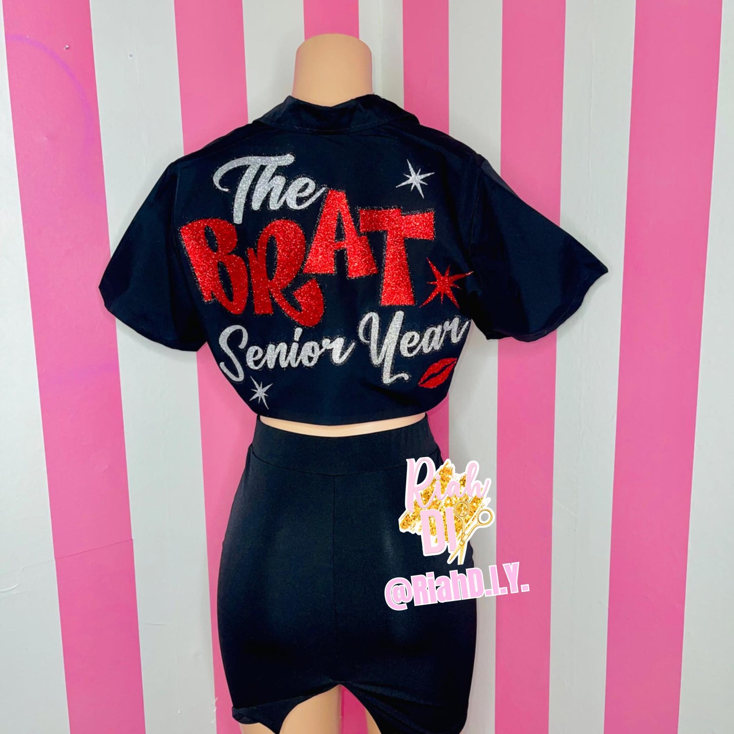 Conjunto corto BRAT para mayores con falda ajustada