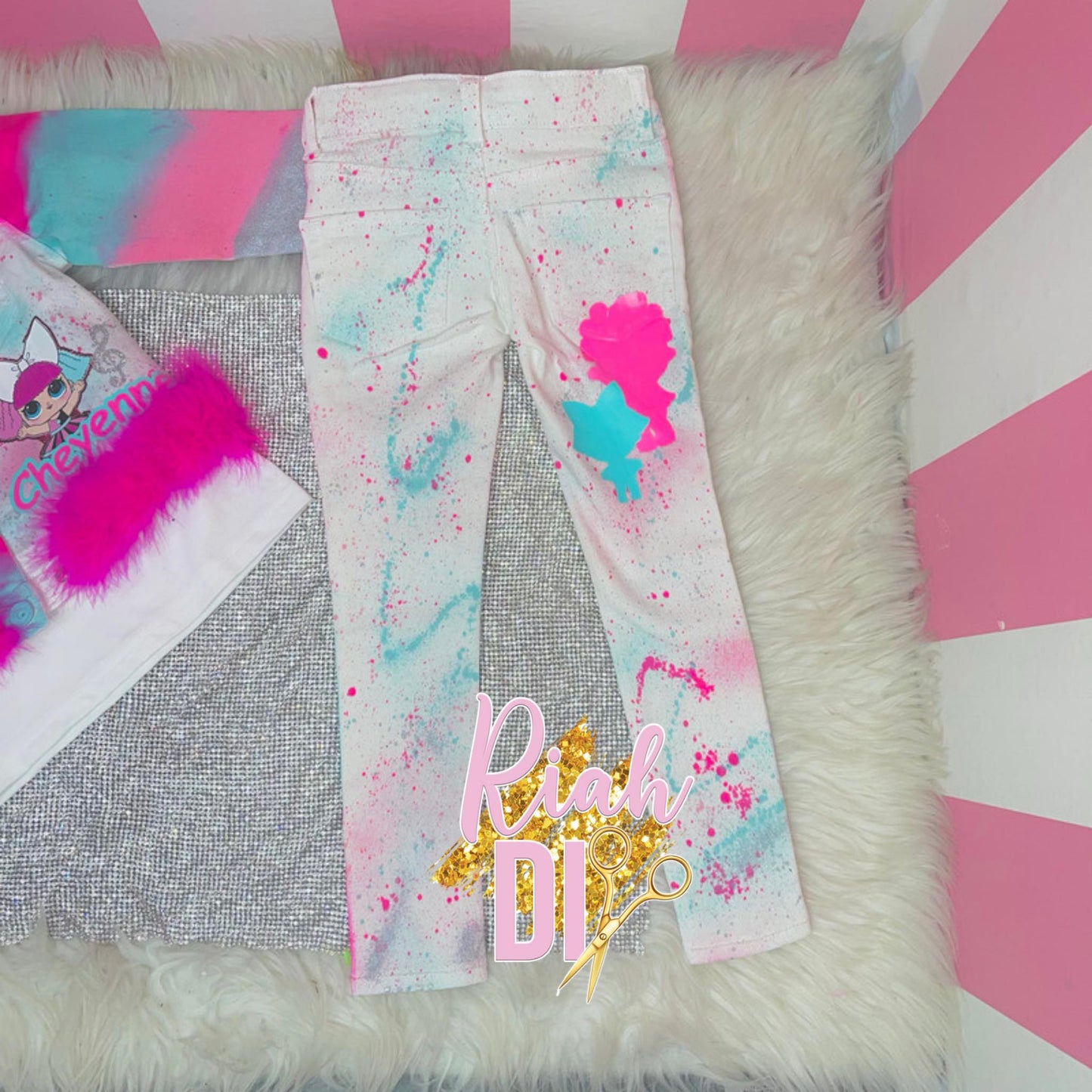 Conjunto de chaqueta y pantalón vaquero para niña