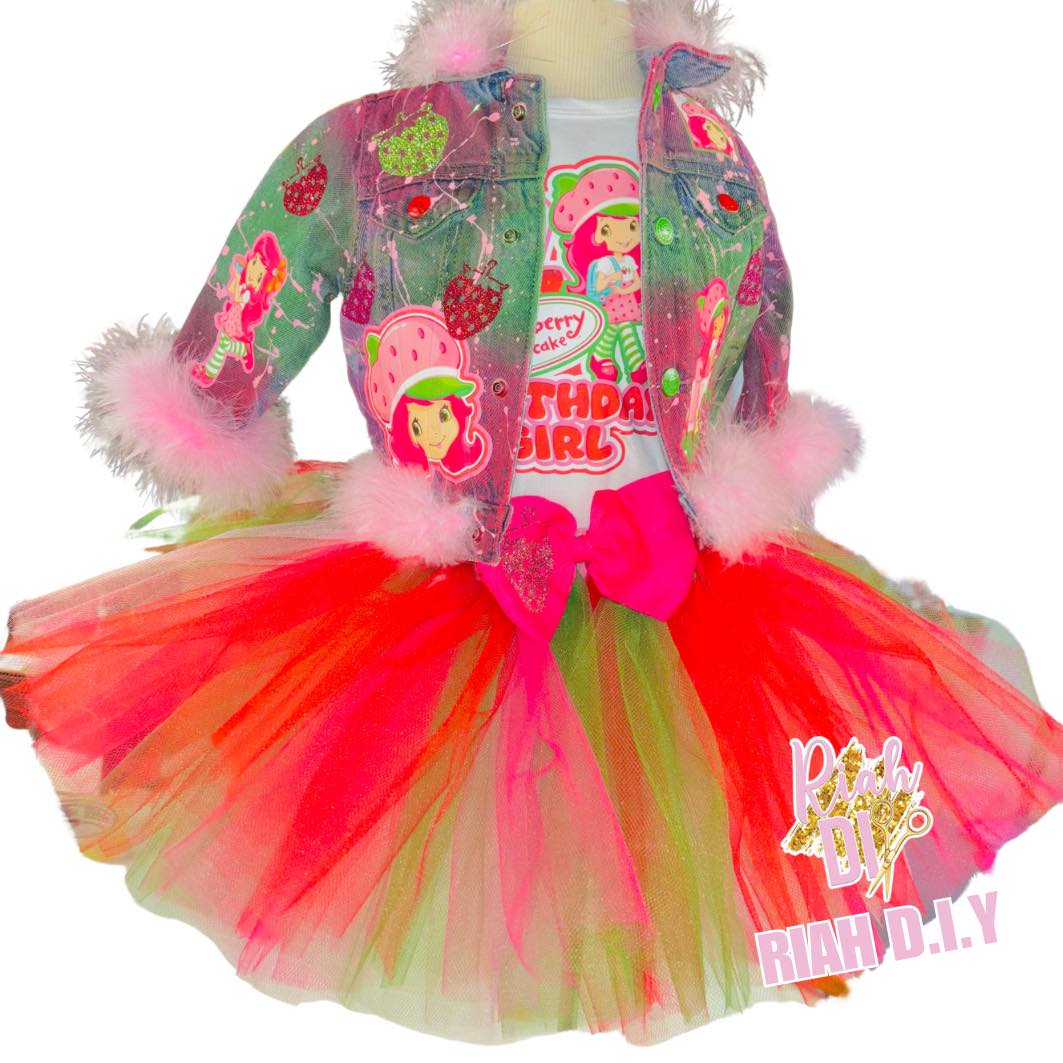 Conjunto de tutú y chaqueta vaquera para niña