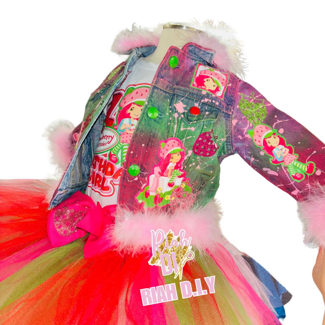 Conjunto de tutú y chaqueta vaquera para niña