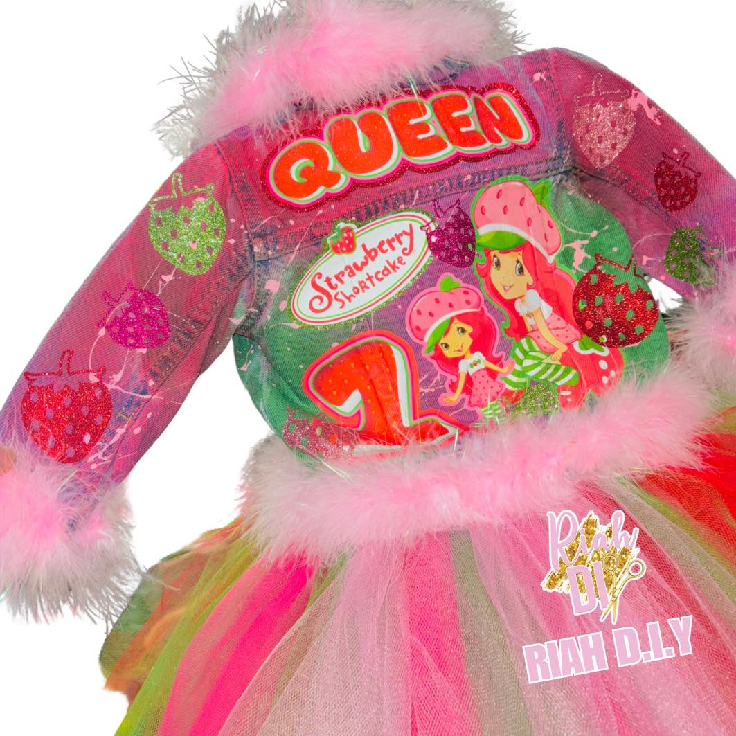 Conjunto de tutú y chaqueta vaquera para niña
