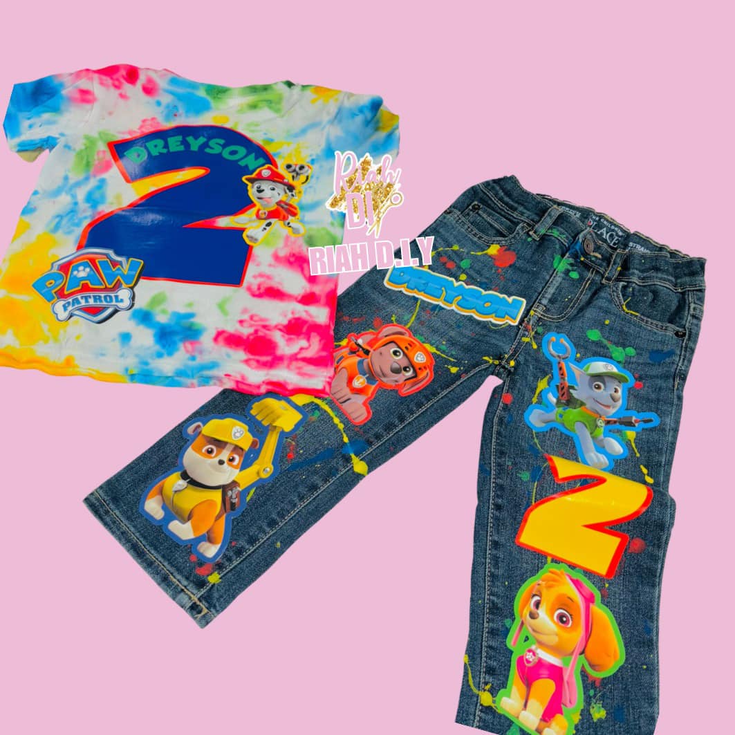 Conjunto de pantalón/short/falda de cumpleaños