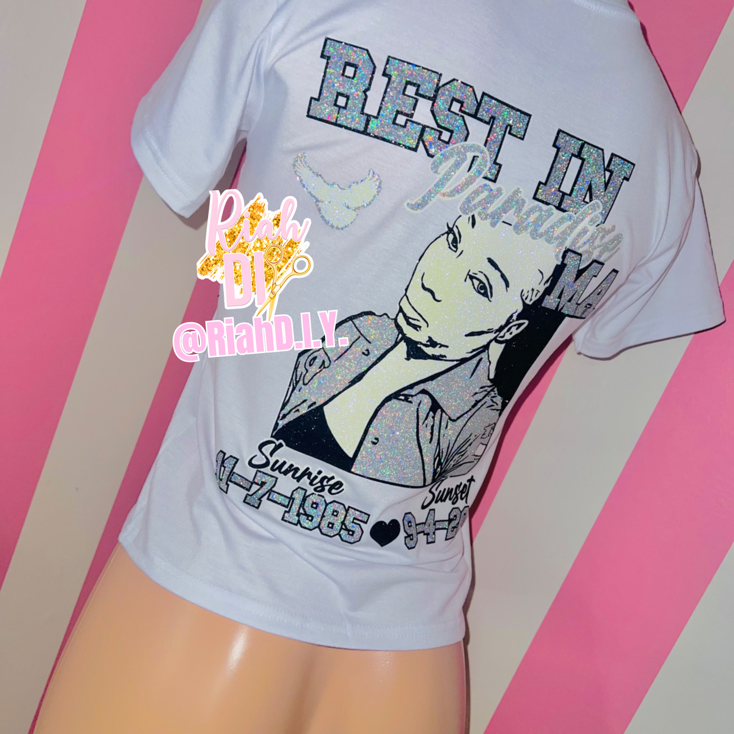 Descansa en el paraíso Camiseta con cara brillante/Peekaboo