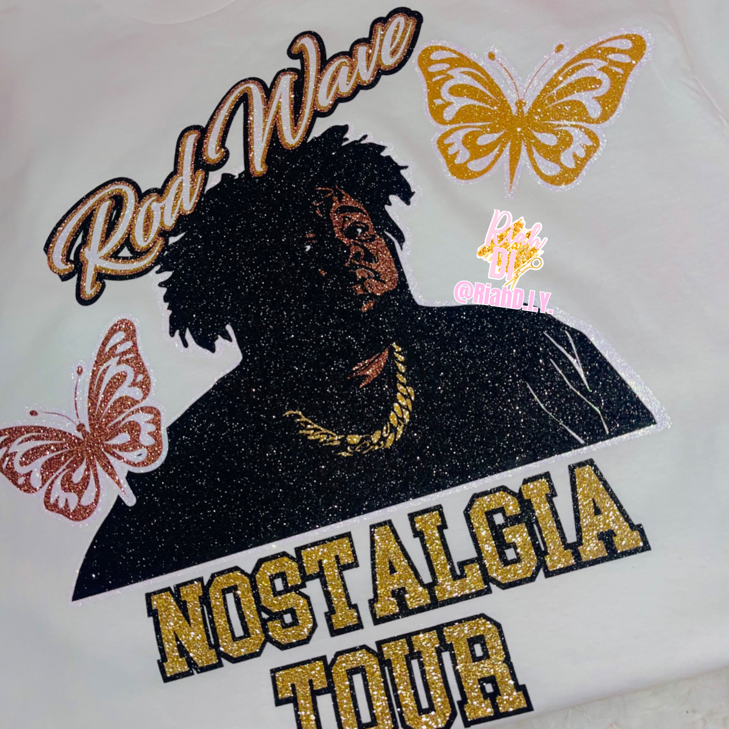 Camiseta con cara brillante y arte del álbum Rod Wave