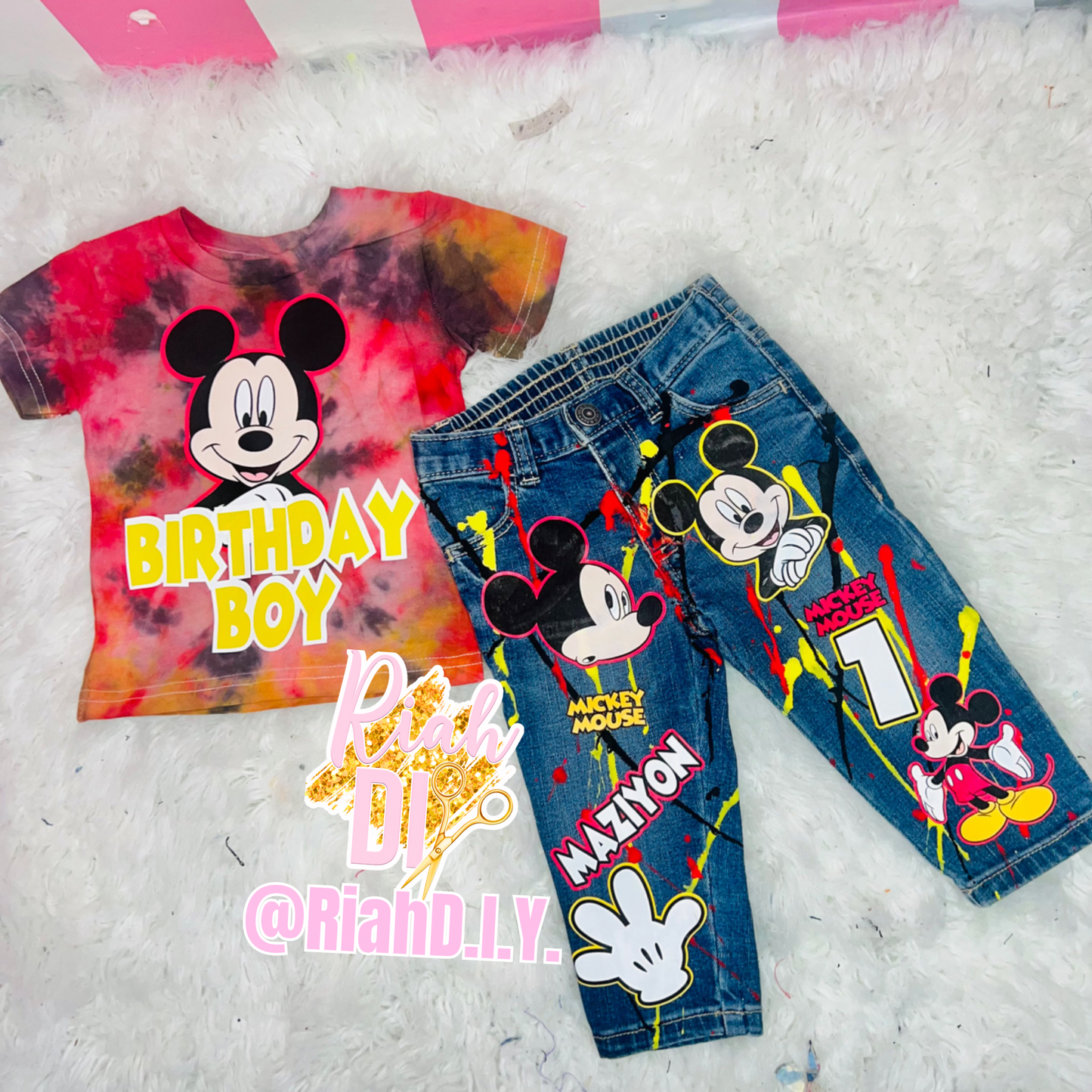 Conjunto de pantalón/short/falda de cumpleaños