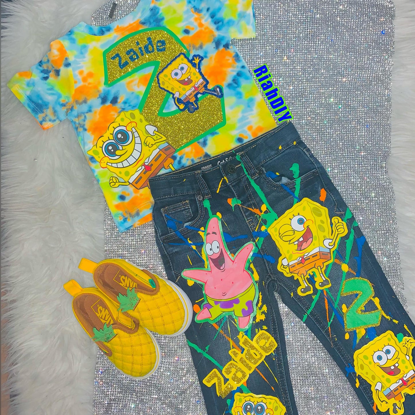 Conjunto de pantalón/short/falda de cumpleaños