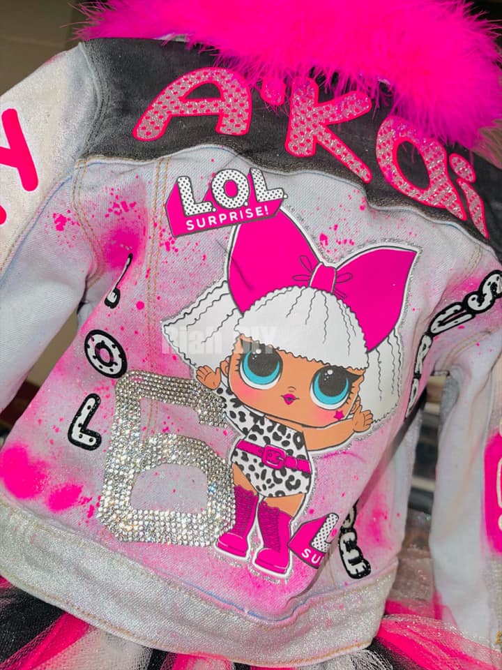 Conjunto de tutú y chaqueta vaquera para niña