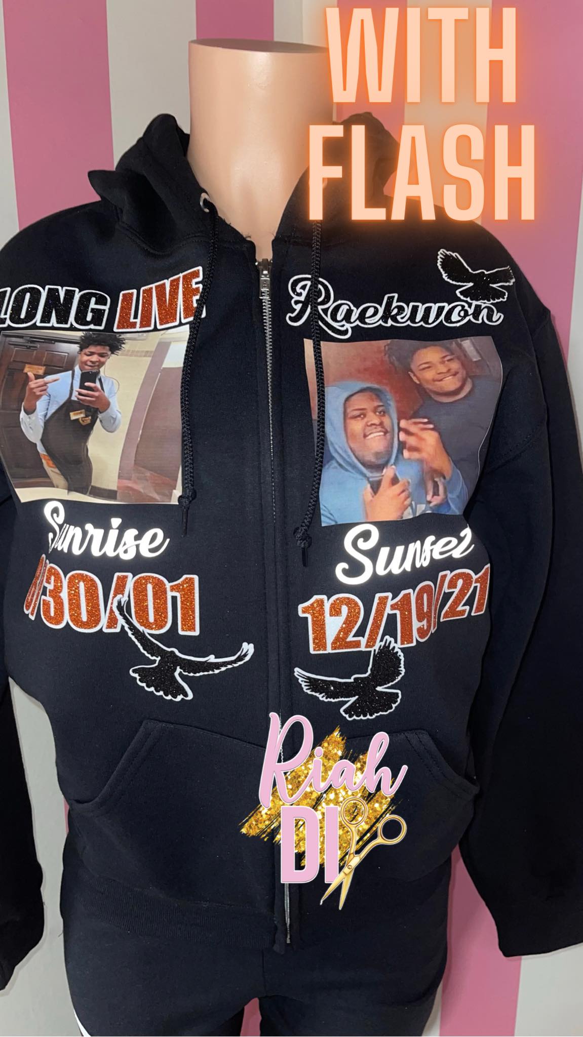 Sudadera con capucha Crescent Joggy con fotos y cara brillante