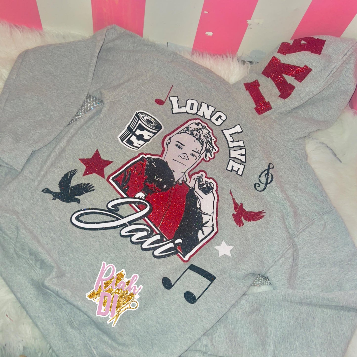 Sudadera con capucha Peekaboo con cara brillante