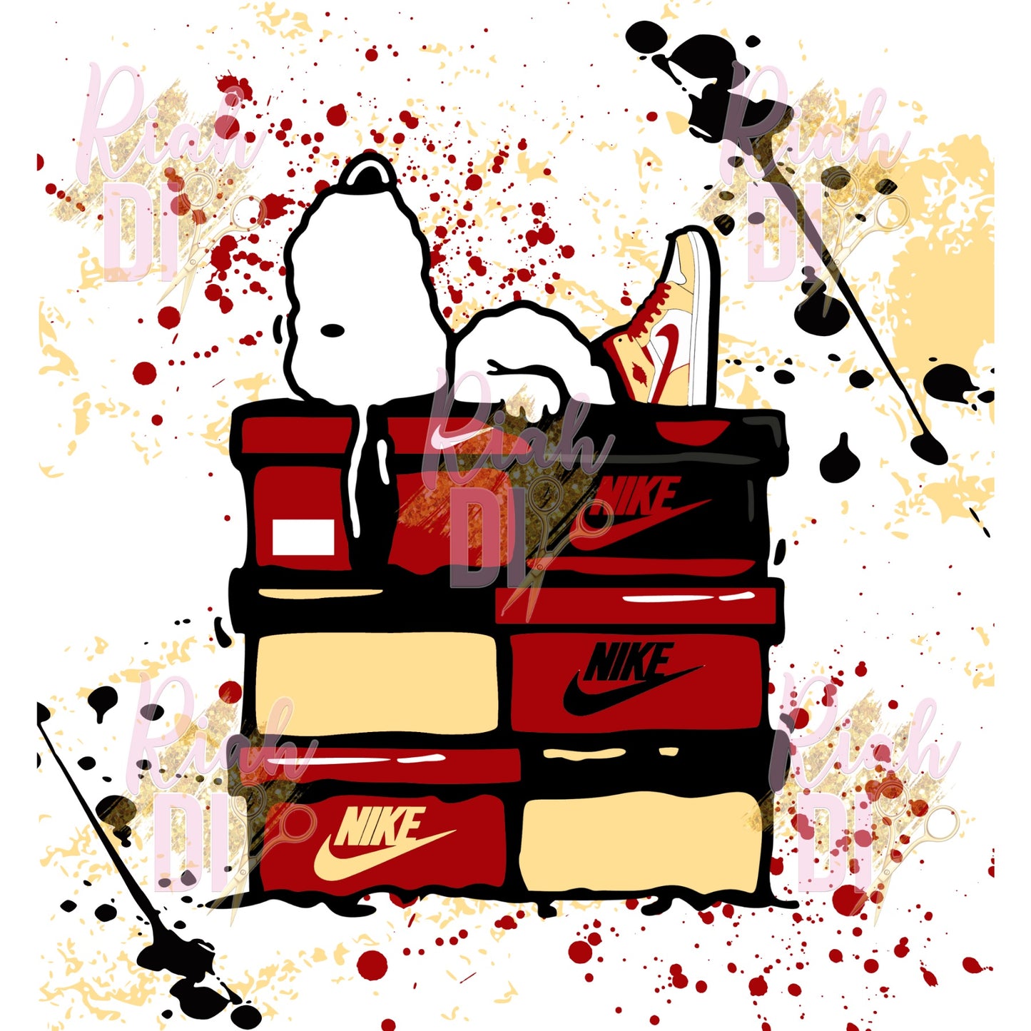 Pila de zapatos de Snoopy color tostado/burdeos 1 gráfico PNG