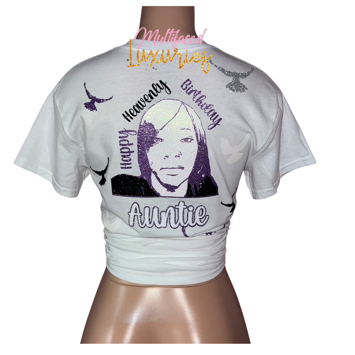 Camiseta con abertura y salpicaduras de pintura personalizada