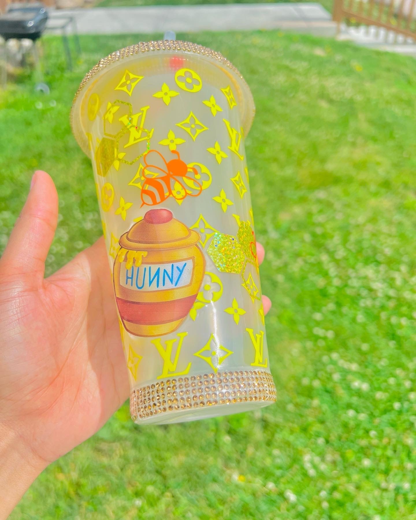 Vaso estilo libre con diseño de oso Pooh