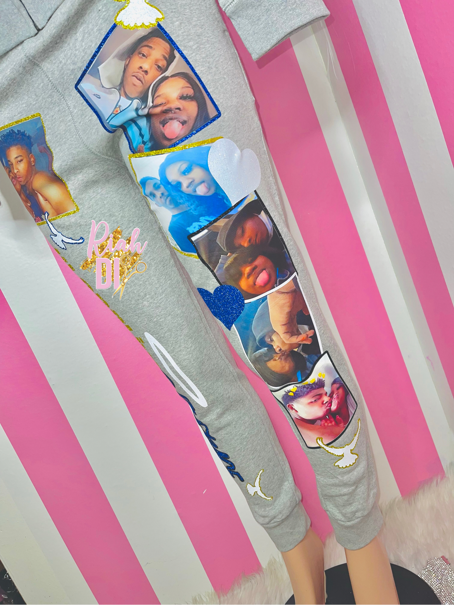 Sudadera con capucha y cremallera con foto y contorno