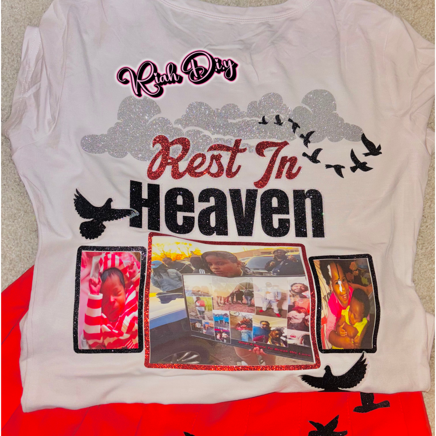 Custom Memorial Tribute Outfit – “My Daddy’s Keeper” Two-Piece Set