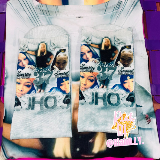 Conjunto de camiseta y calcetines 3D para jóvenes