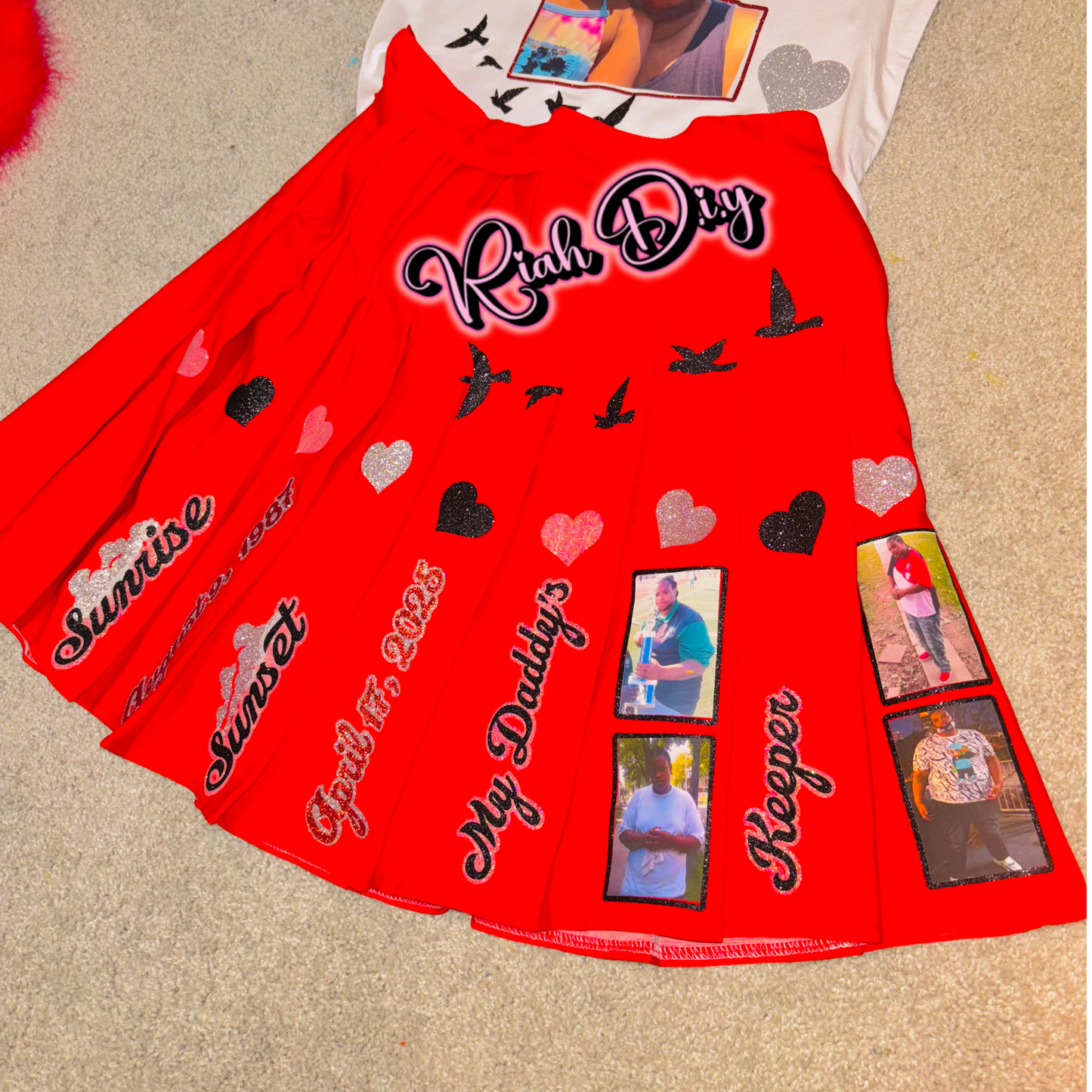 Custom Memorial Tribute Outfit – “My Daddy’s Keeper” Two-Piece Set