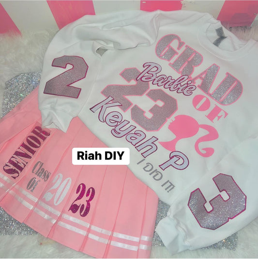 Conjunto de Barbie de graduación con falda 2024