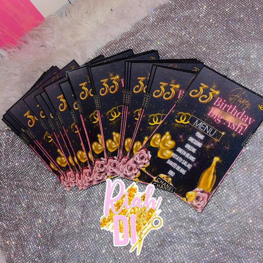 Custom Dinner Menus