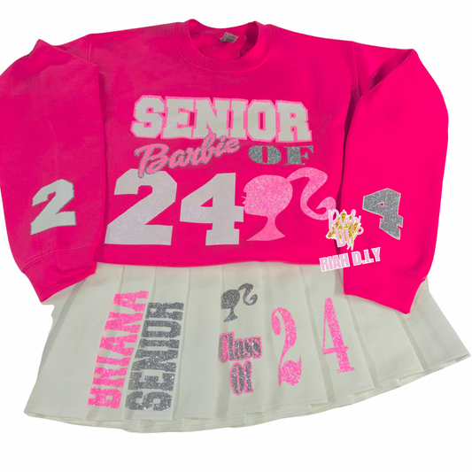 Conjunto de Barbie de graduación con falda 2024