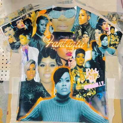 Camiseta con collage 3D