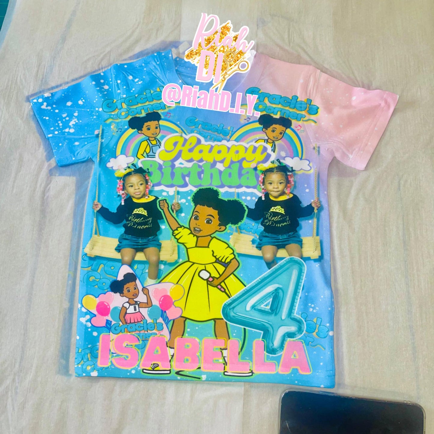 Camiseta juvenil de cumpleaños estilo 3D