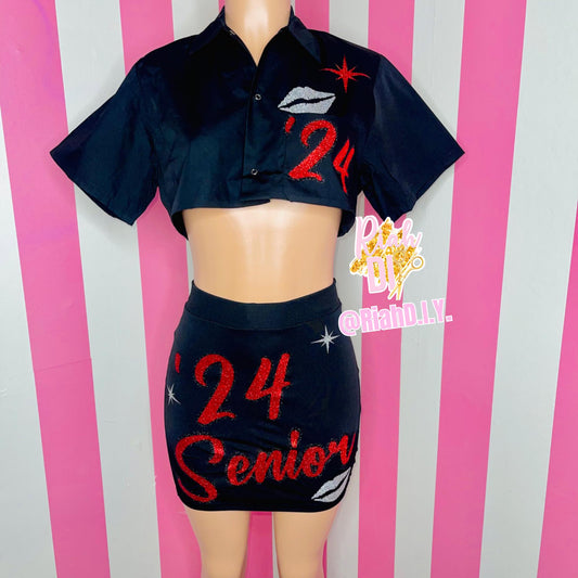 Conjunto corto BRAT para mayores con falda ajustada