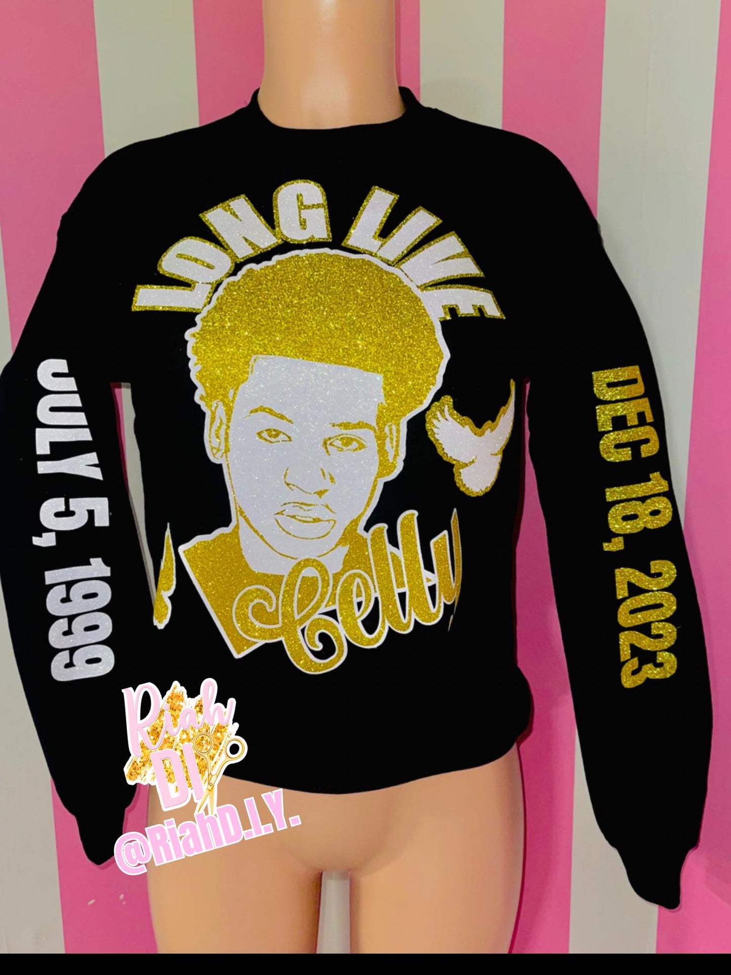 Adult Glitter Face Sweatshirt