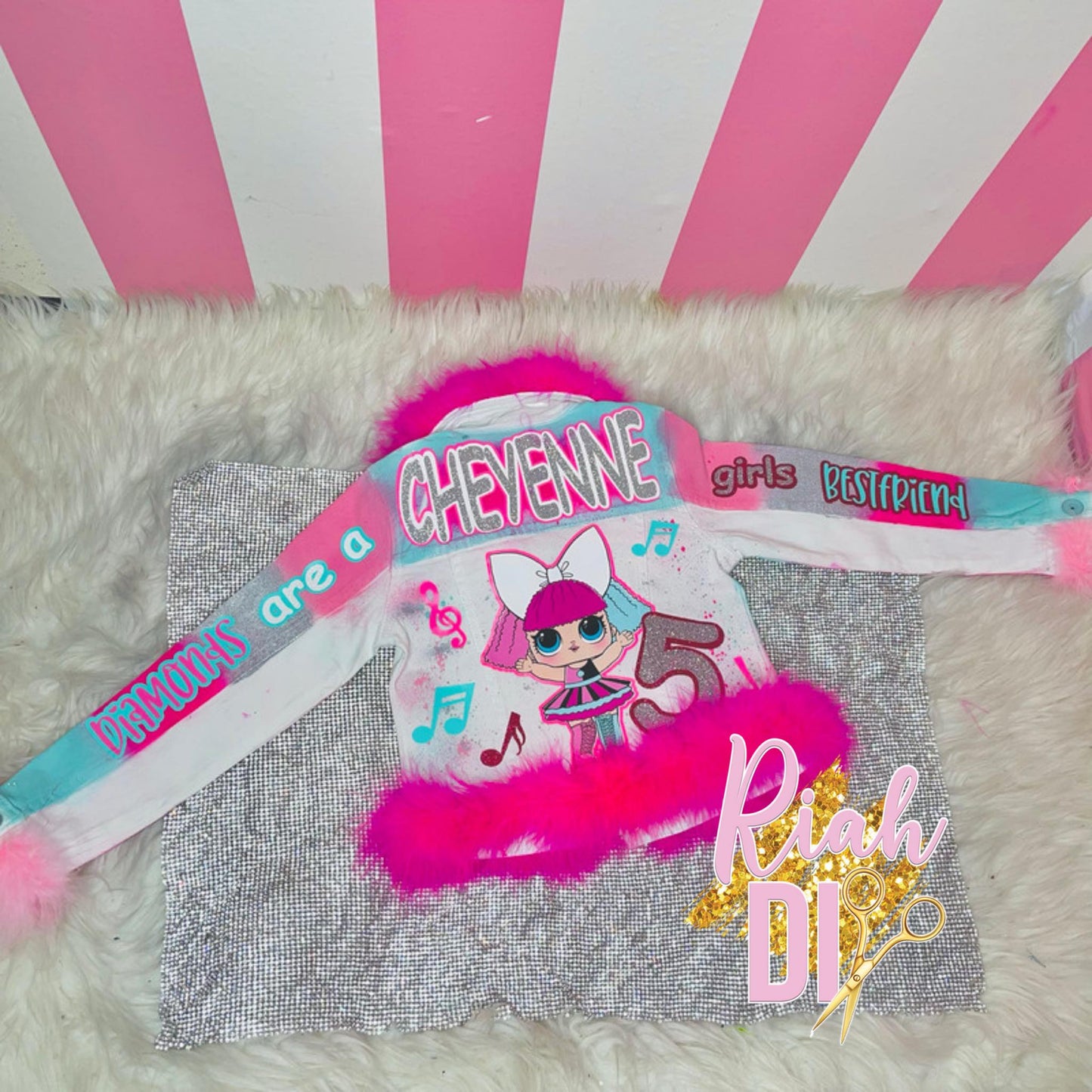 Conjunto de chaqueta y pantalón vaquero para niña