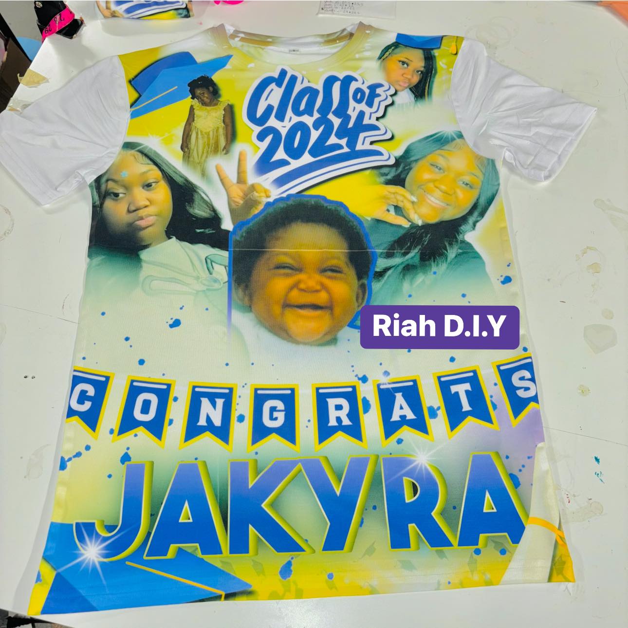 Camiseta 3D de graduación para adultos