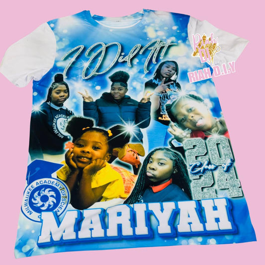 Camiseta 3D de graduación para adultos