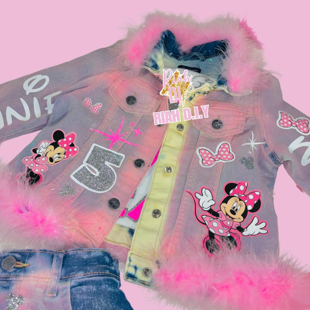 Conjunto de falda y short vaquero para niña