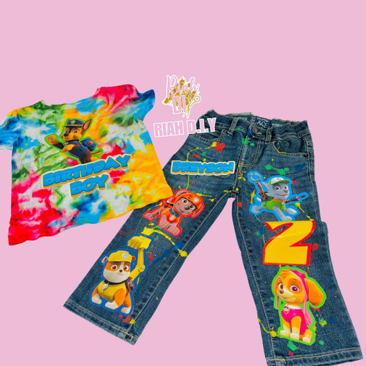 Conjunto de pantalón/short/falda de cumpleaños