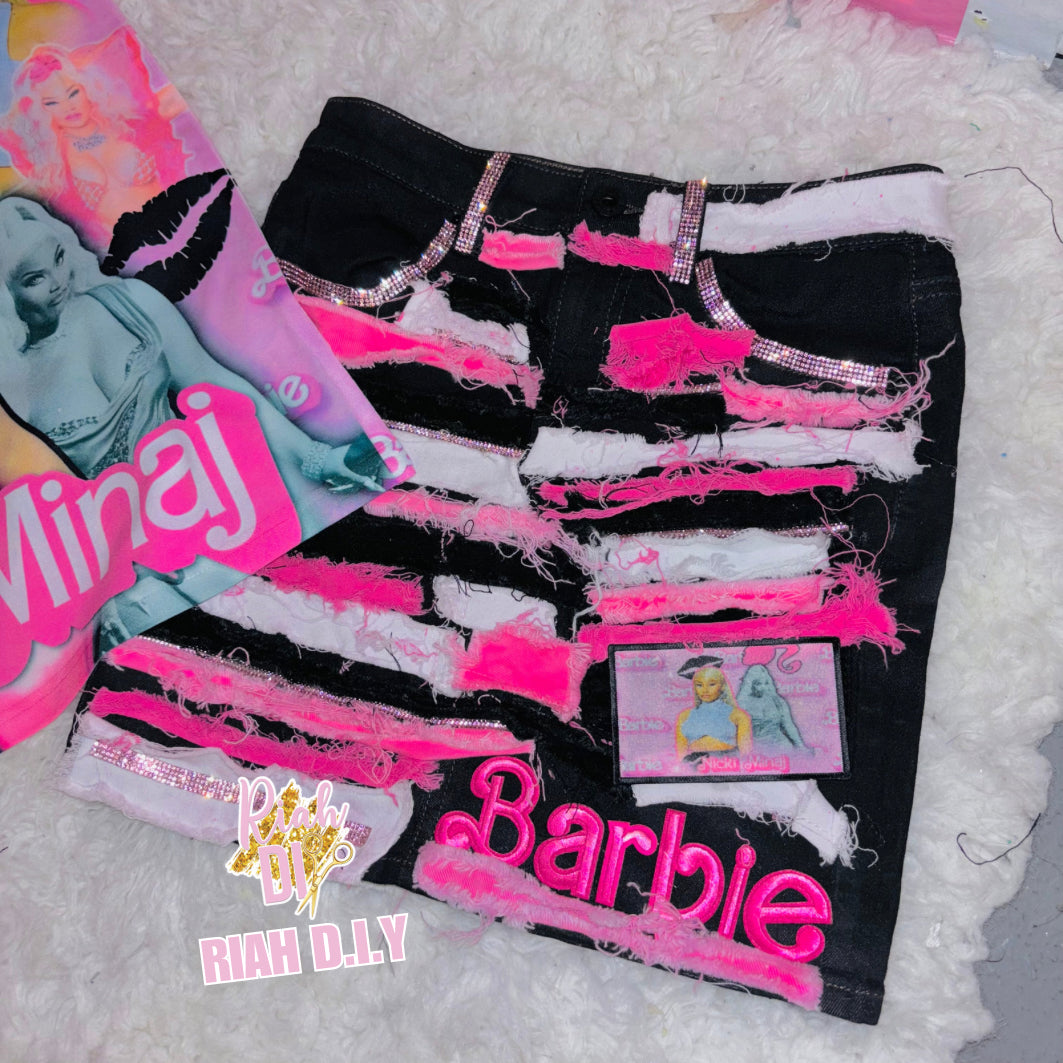 Conjunto de falda vaquera juvenil con camiseta 3D
