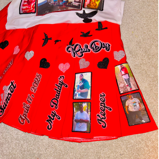 Custom Memorial Tribute Outfit – “My Daddy’s Keeper” Two-Piece Set