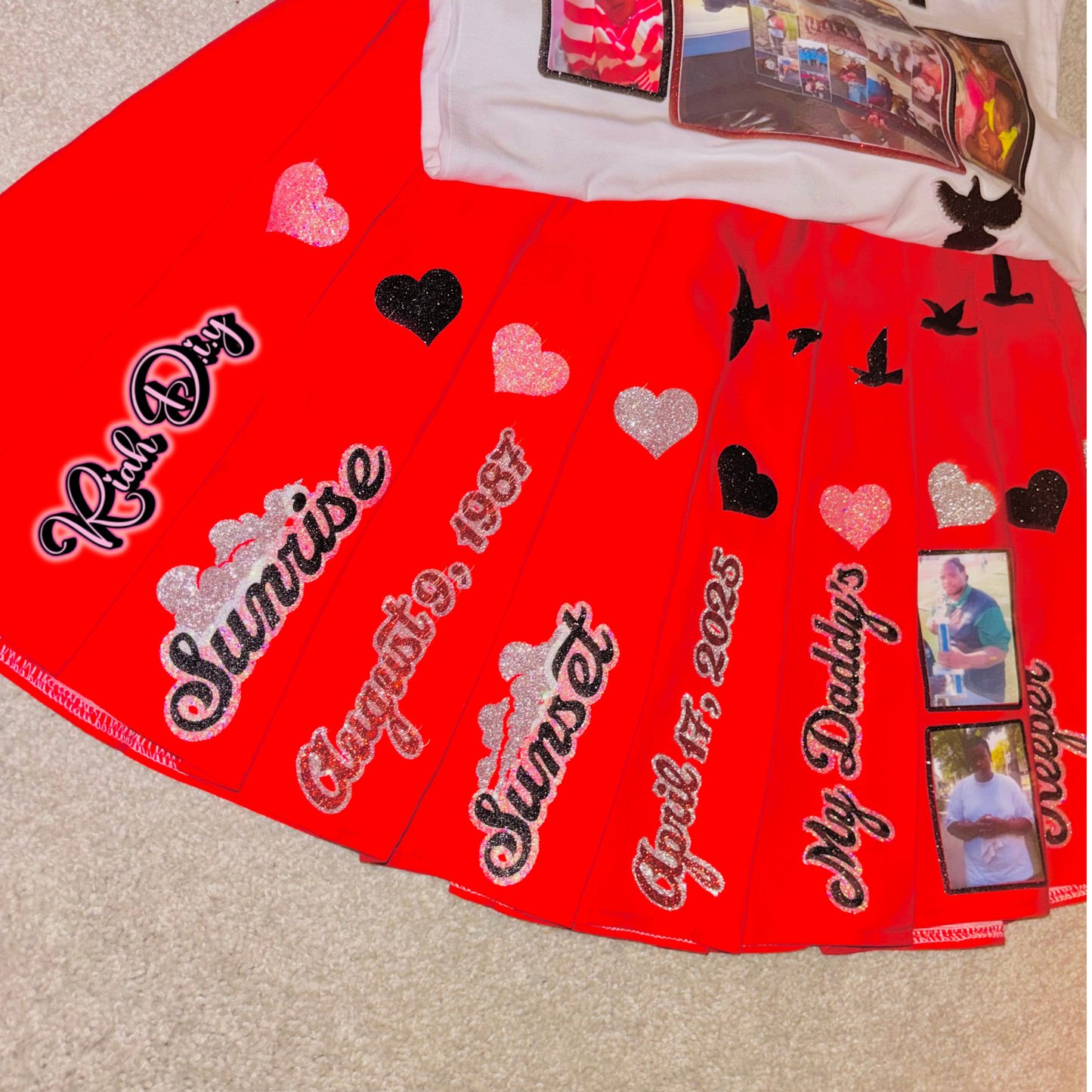 Custom Memorial Tribute Outfit – “My Daddy’s Keeper” Two-Piece Set