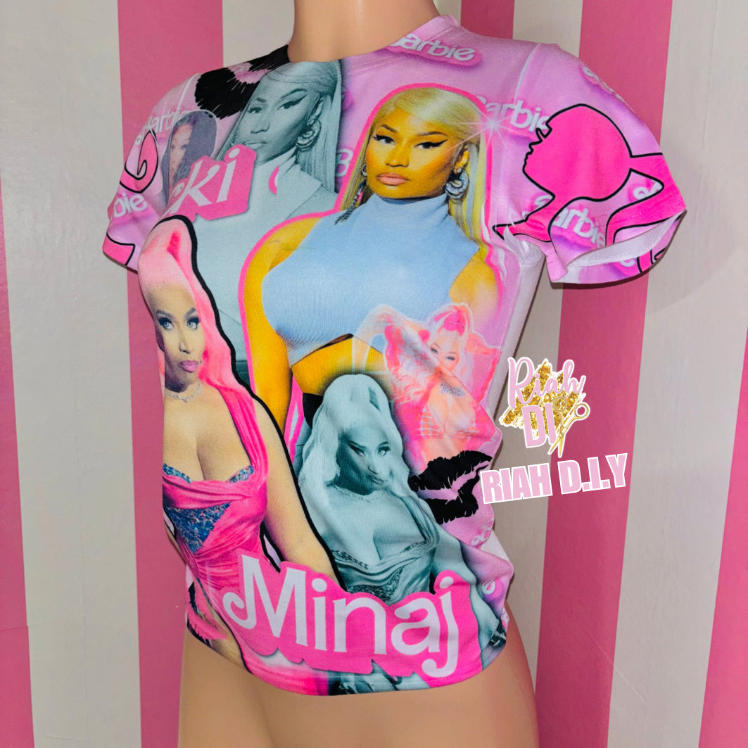 Conjunto de falda vaquera juvenil con camiseta 3D