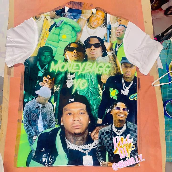 Camiseta con collage 3D