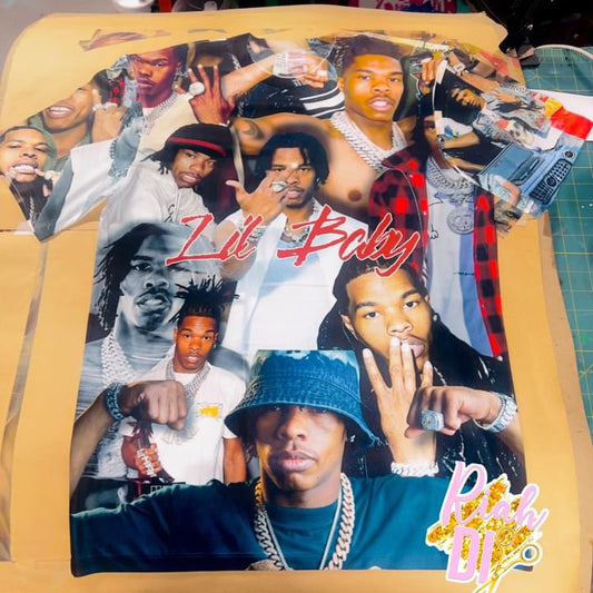 Camiseta con collage 3D