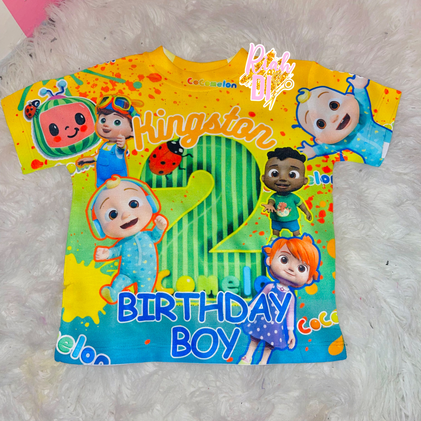 Camiseta juvenil de cumpleaños estilo 3D