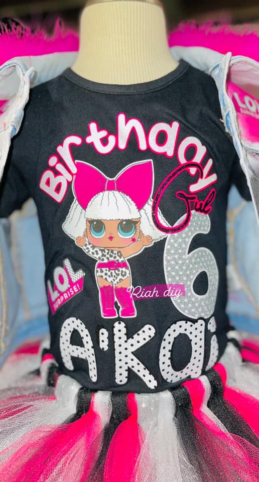 Conjunto de tutú y chaqueta vaquera para niña
