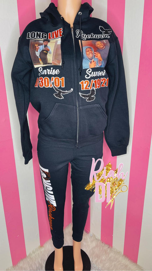 Sudadera con capucha Crescent Joggy con fotos y cara brillante