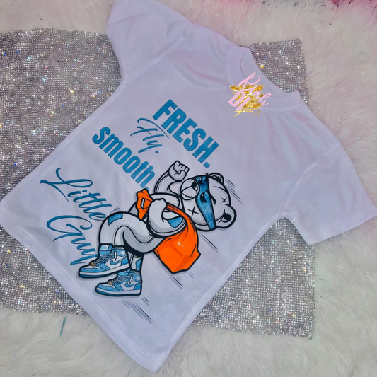 Camiseta infantil Fresh Little Guy Denim 1 3D