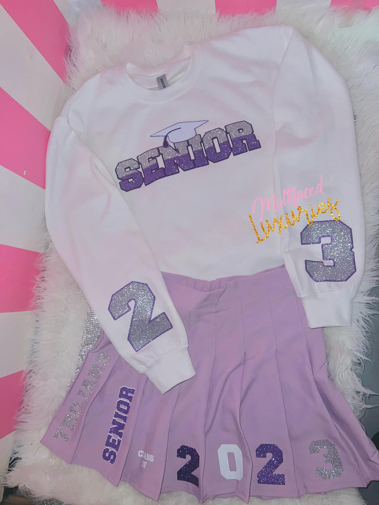 Conjunto de falda plisada para seniors